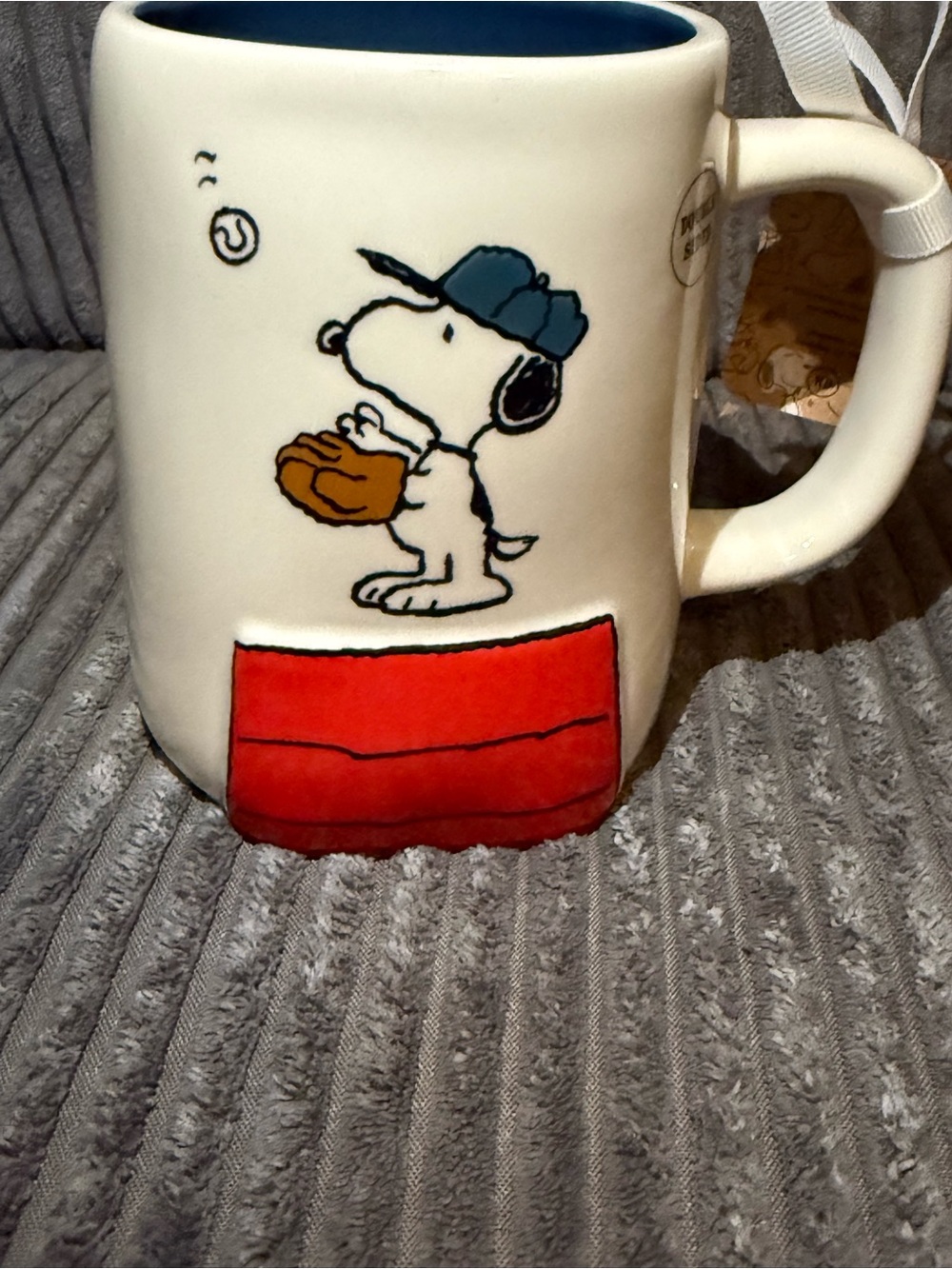Rae Dunn x Peanuts Ceramic Mug ft Snoopy & Baseball ‘all star dad’ NWT - Picture 3 of 6